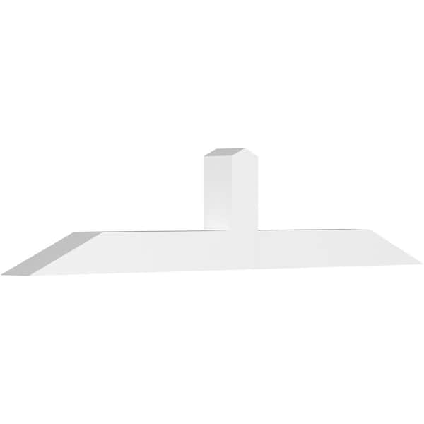 Ekena Millwork Portland Architectural Grade PVC Gable Bracket, 60"W x 12 1/2"H x 4"D x 4"F, 5/12 Pitch GBP060X13X0404POR00 - main
